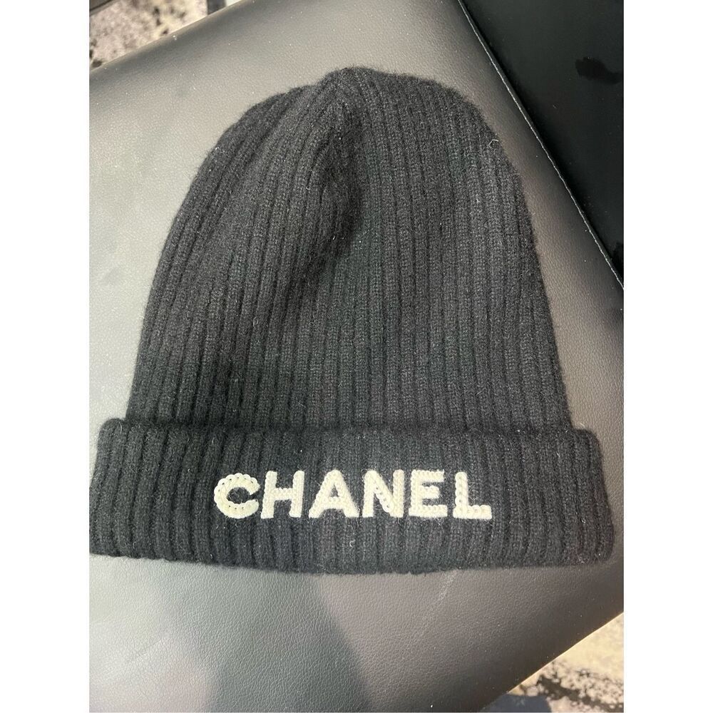Chanel black beanie